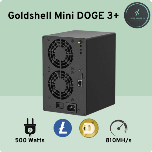 Goldshell Mini DOGE 3+ III PLUS 810MH 500W - LTC BEL Litecoin Dogecoin Bells Mining Asic home Miner 