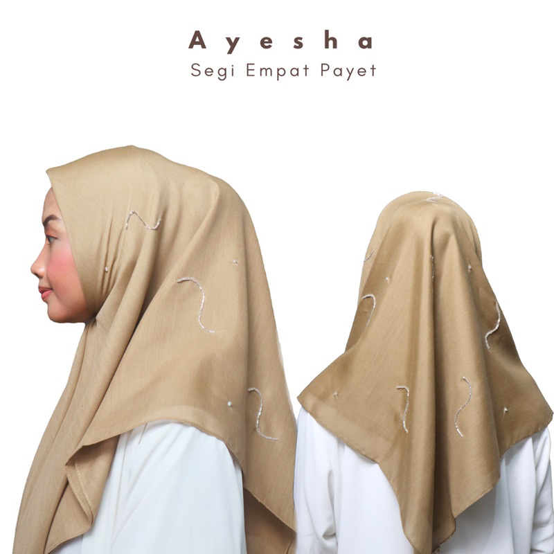 Hijab Segi Empat Voal Payet || AYESHA SERIES || Segiempat mutiara