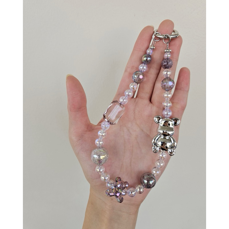 Silver Bear Charm/ Phone charm/ Bag Charm/ Bottle charm