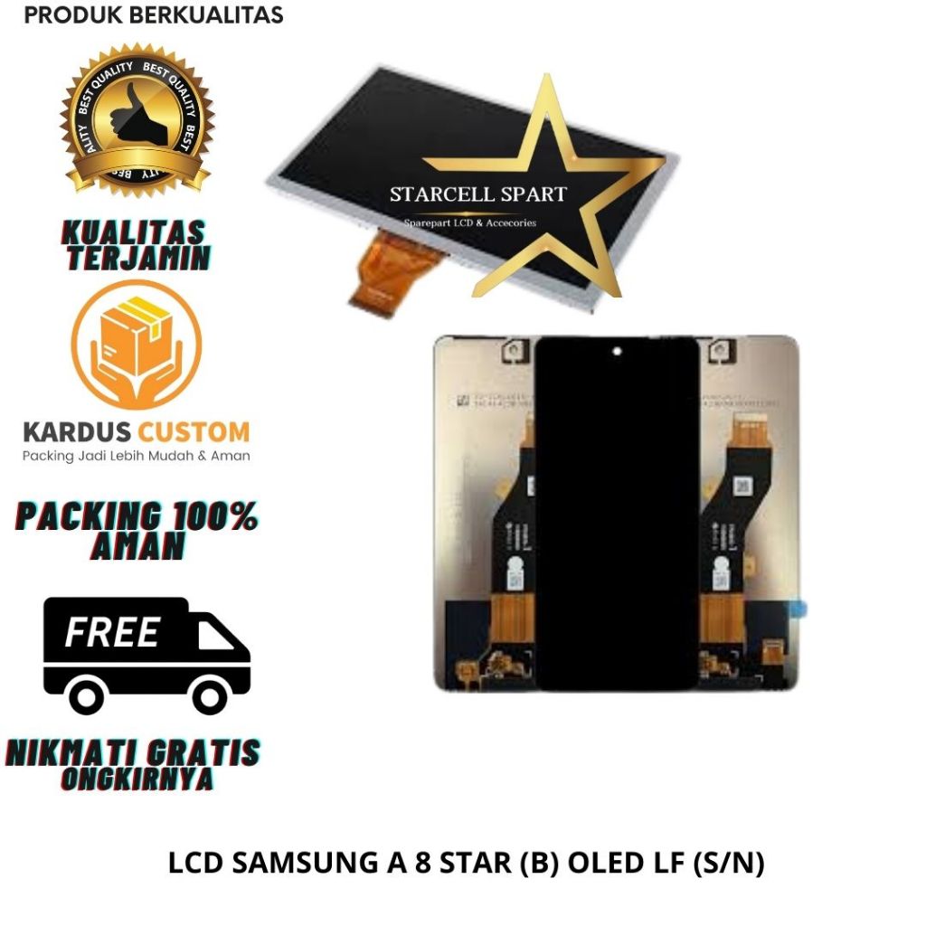 LCD SAMSUNG A 8 STAR (B) OLED LF (S/N)