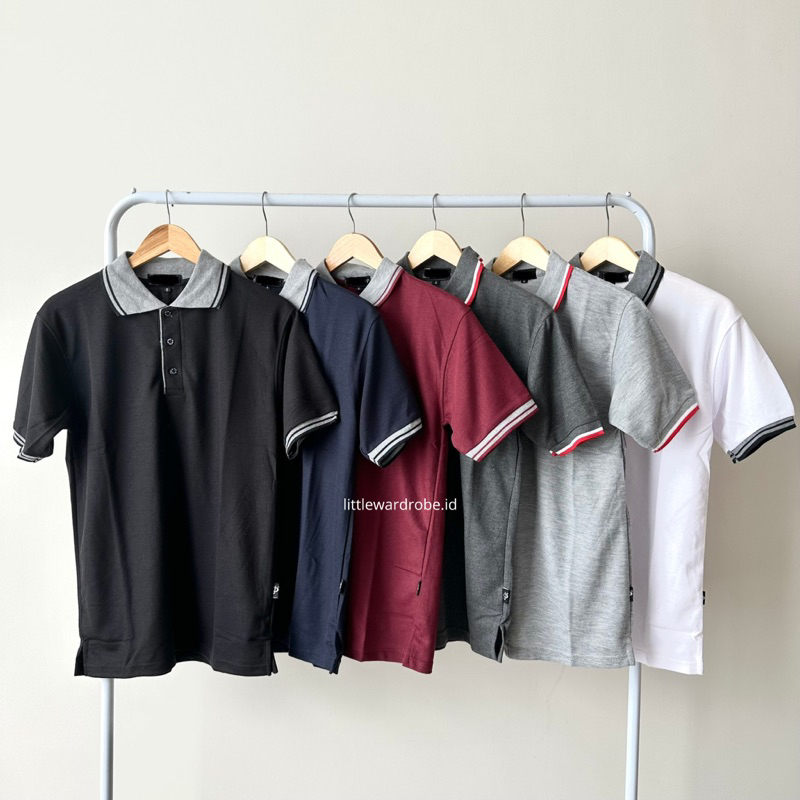 S-XXL • KAOS KERAH PENDEK KOMBINASI 225-230 gsm