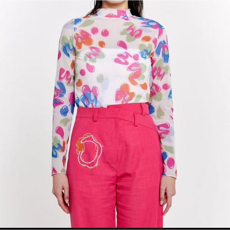 Preloved sheer/mesh top