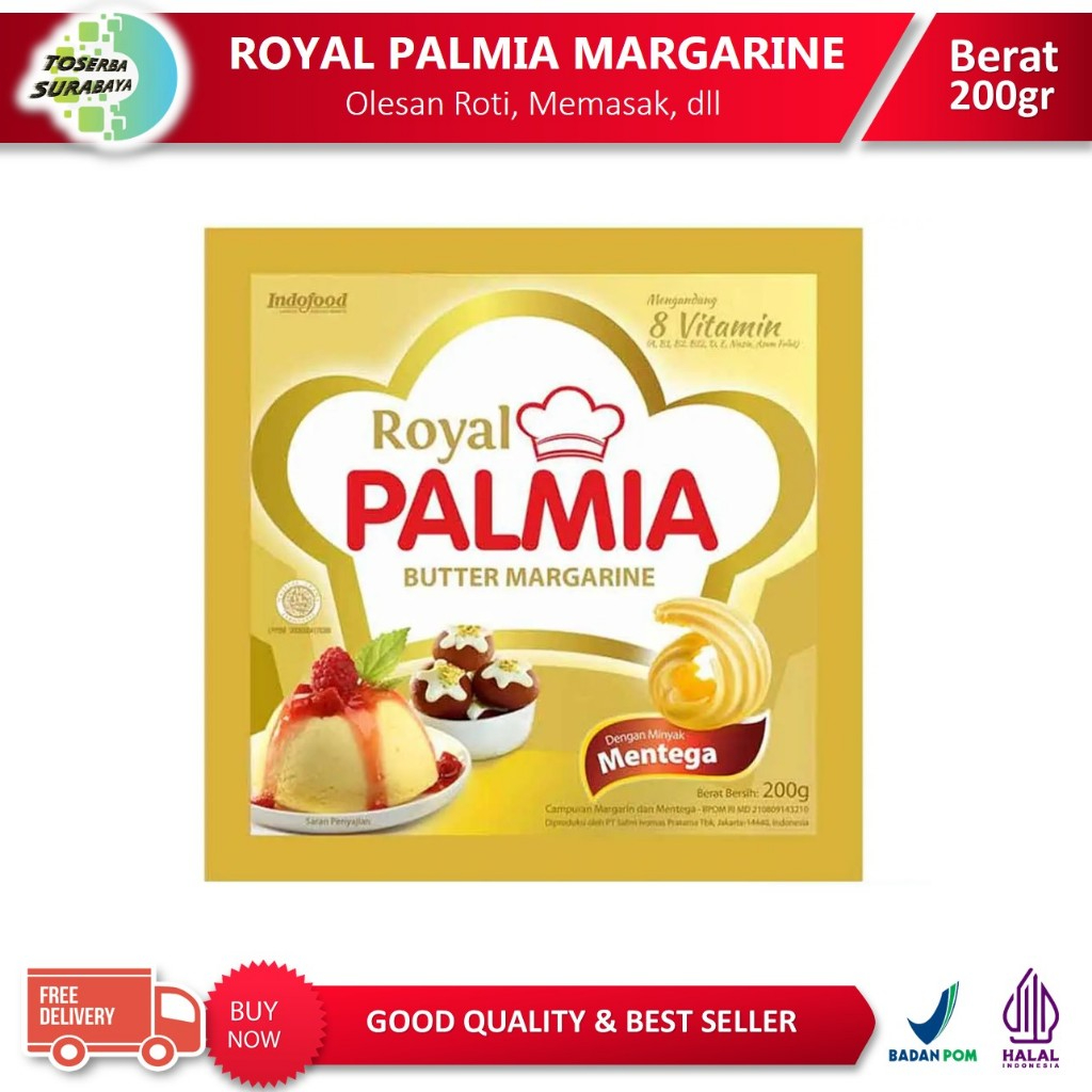 

ROYAL PALMIA BUTTER Margarine Sachet 200gr GOOD QUALITY