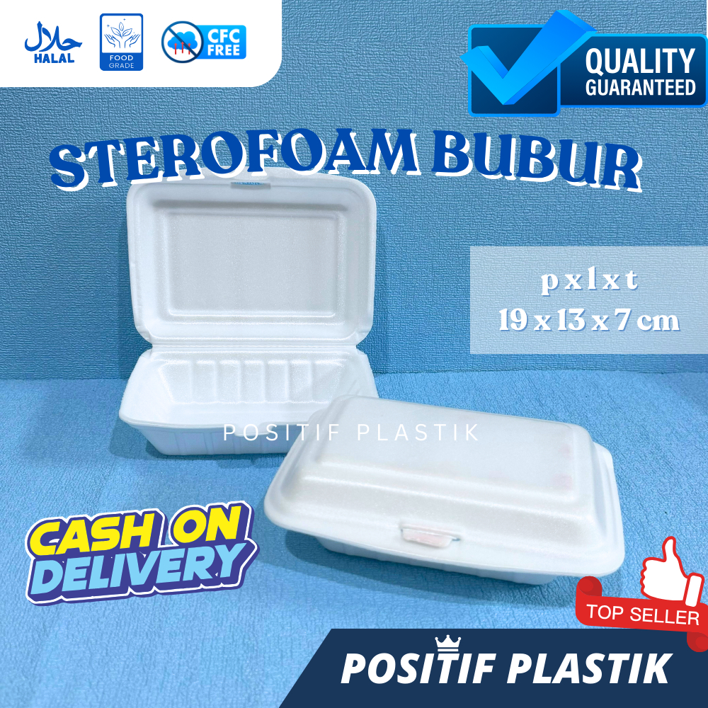[100pcs - INSTANT] Sterofoam / Foam KCS 02 - BUBUR NASI Styrofoam- Tanggung Sterofoam Ayam Geprek [O