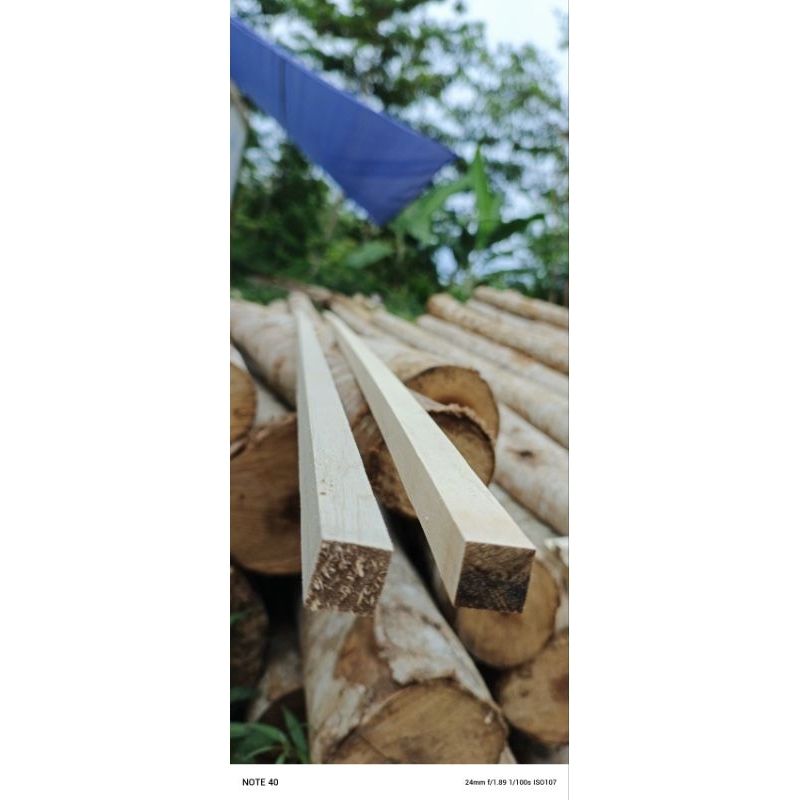 LIST KASO KASO Kayu Ukuran 4 x 4 CM panjang 1 meter Solid