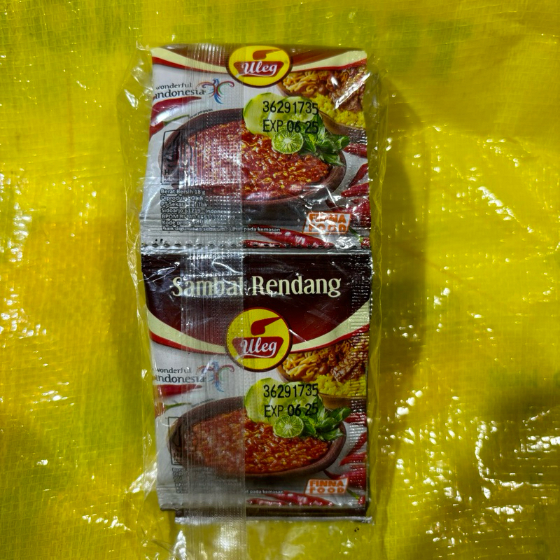 

sambal finna sambal uleg sambal rendang sambel renteng sachet