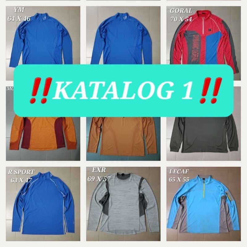 Baselayer Outdoor Baju Kaos Olahraga Jersey Futsal Parasut Manset Sepeda Gowes Gym Fitness Sepak Bol