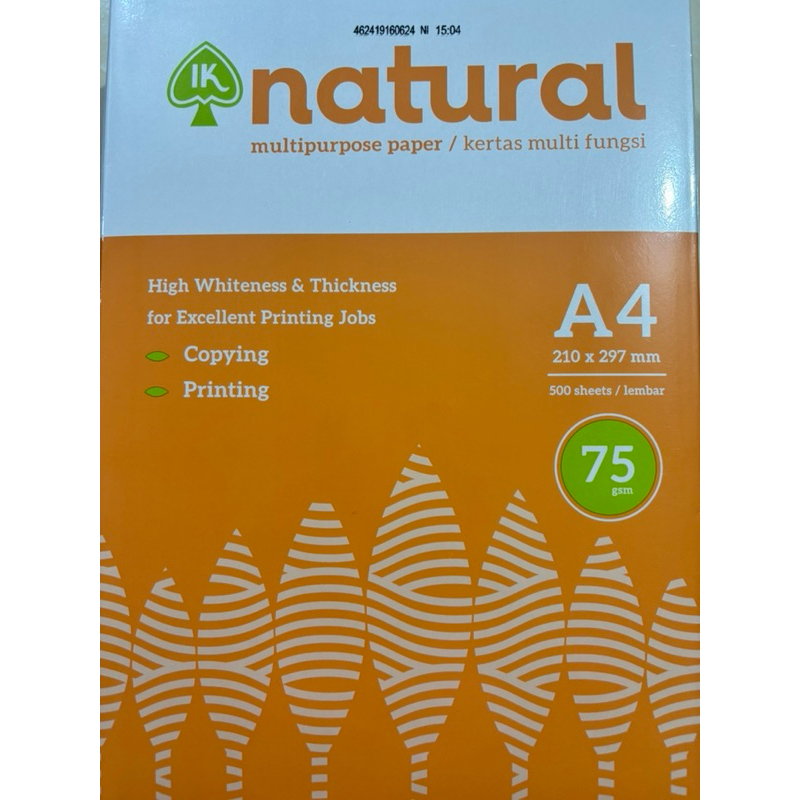 

kertas A4/ kertas print/ kertas Natural 1 rim