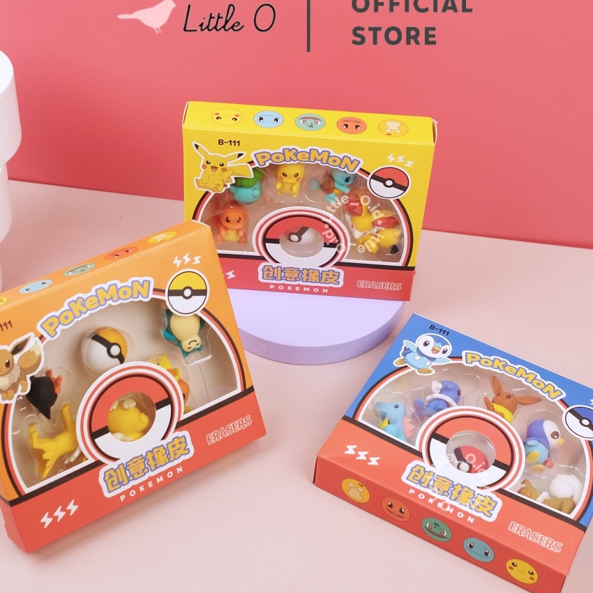 

Hemat Penghapus Pensil Karakter Pokemon Penghapus Set Pikachu 6in1 Penghapus Karet Eraser Set Cute