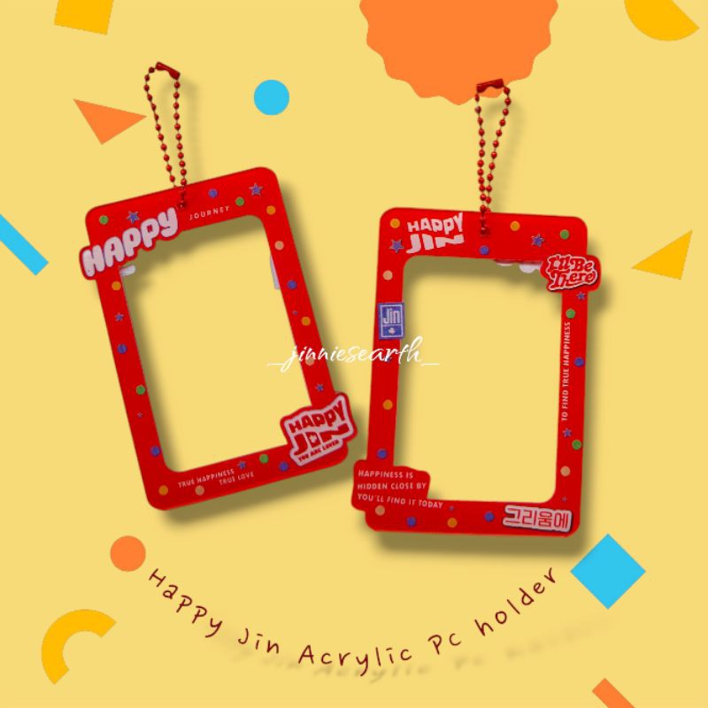 [Jinnie's_Earth] HAPPY JIN ACRYLIC PHOTOCARD HOLDER | PC HOLDER | HAPPY PC HOLDER | JIN HAPPY | POCA