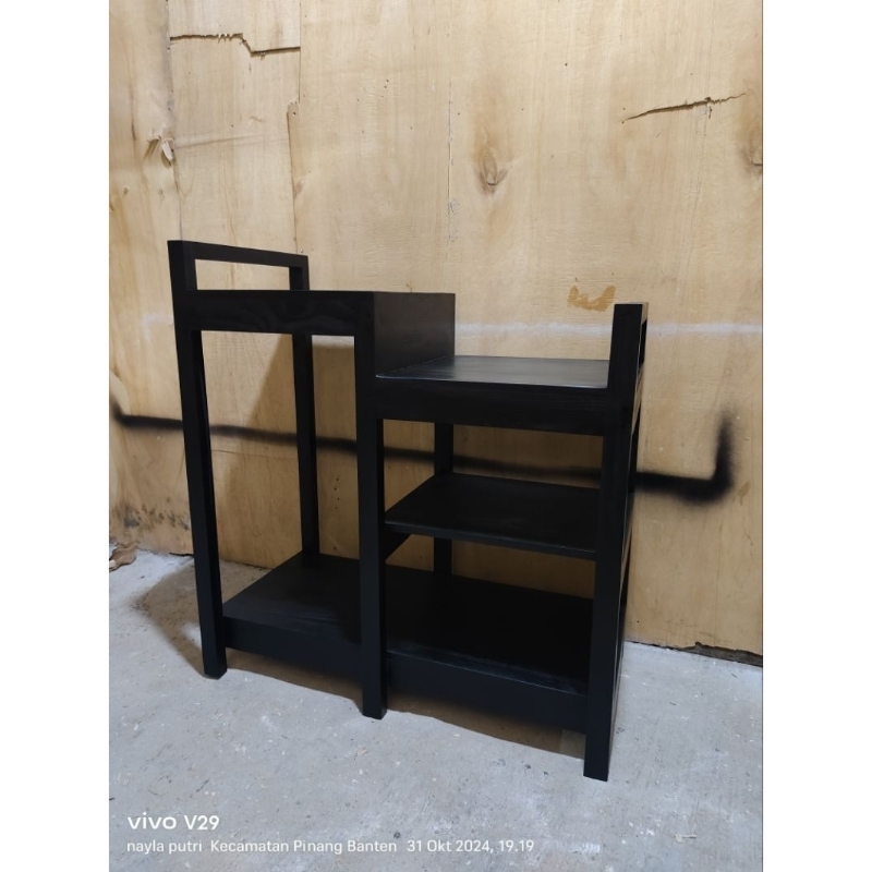 meja rak meja dispenser jati belanda