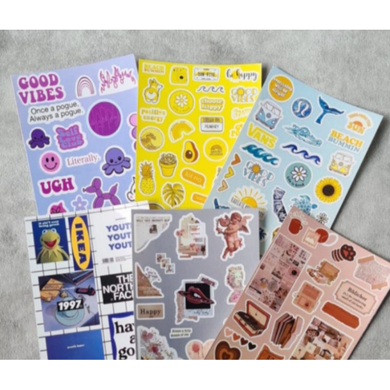 

Sticker Custom Ukuran A4 Bahan Vinyl + Cutting