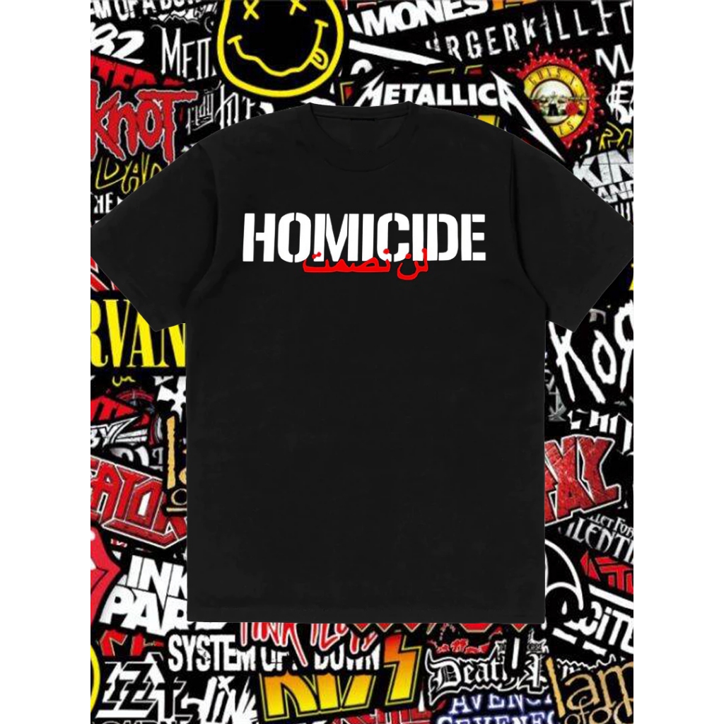 Kaos Band Homicide - Refuse Cotton combad 24s tebal