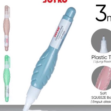 

Wah 12Pcs Tip Ex Cair Joyko Pastel CFP236 Correction Fluid Cairan si Tip X