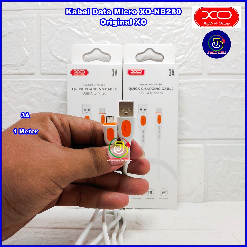 Kabel Data 3A XO-NB280 Kabel Casan Micro,Type-C,Lightning Fast Charging 3A NB280 Original XO