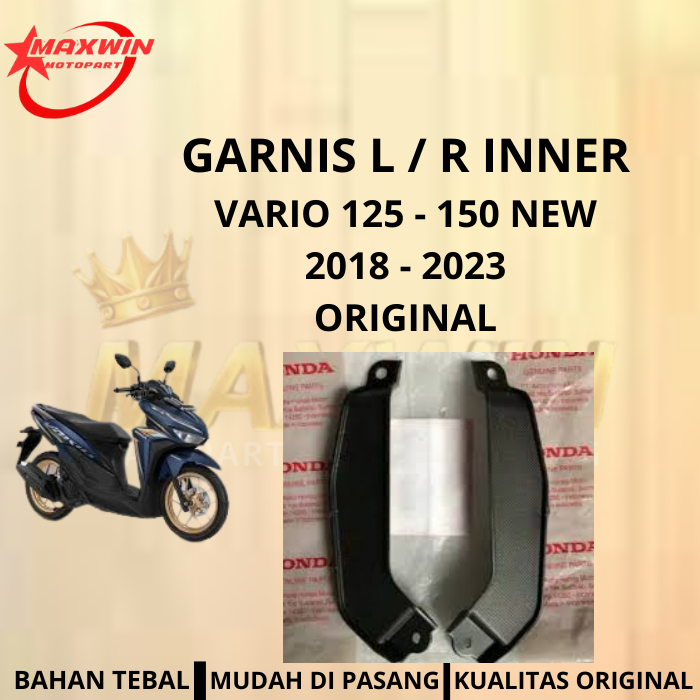 Garnis Inner L / R Sayap Samping Depan Bagian Dalam Vario125 - 150 New Led Keyless 2018 - 2023 0rigi
