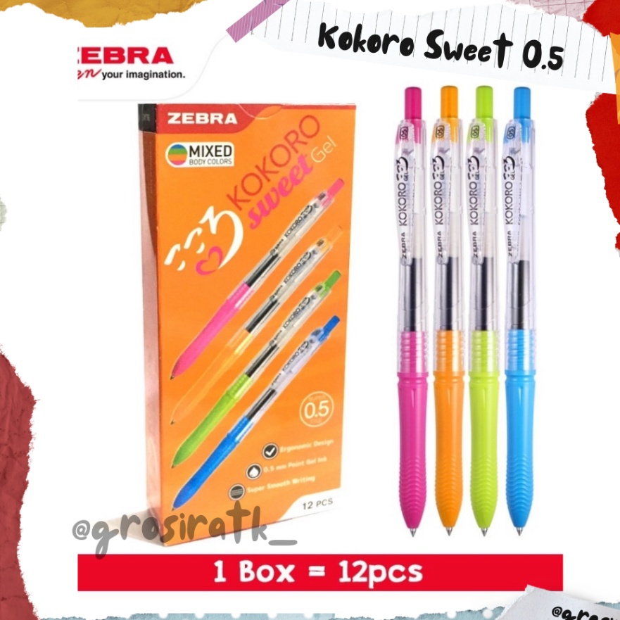 

Termurah Zebra Pulpen Kokoro Black 12 Pcs Kokoro Sweet 1 Lusin tinta hitam