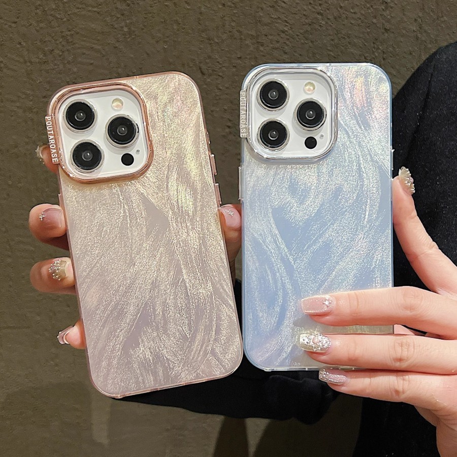 Case Iphone 11 / 11 Pro / 11 Pro Max / 12 / 12 Pro / 12 Pro Max Shimmering Brush Glossy Gold Silver 