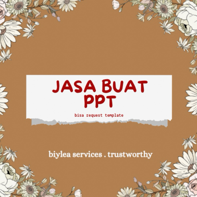 

JASA PPT/CANVA PREMIUM