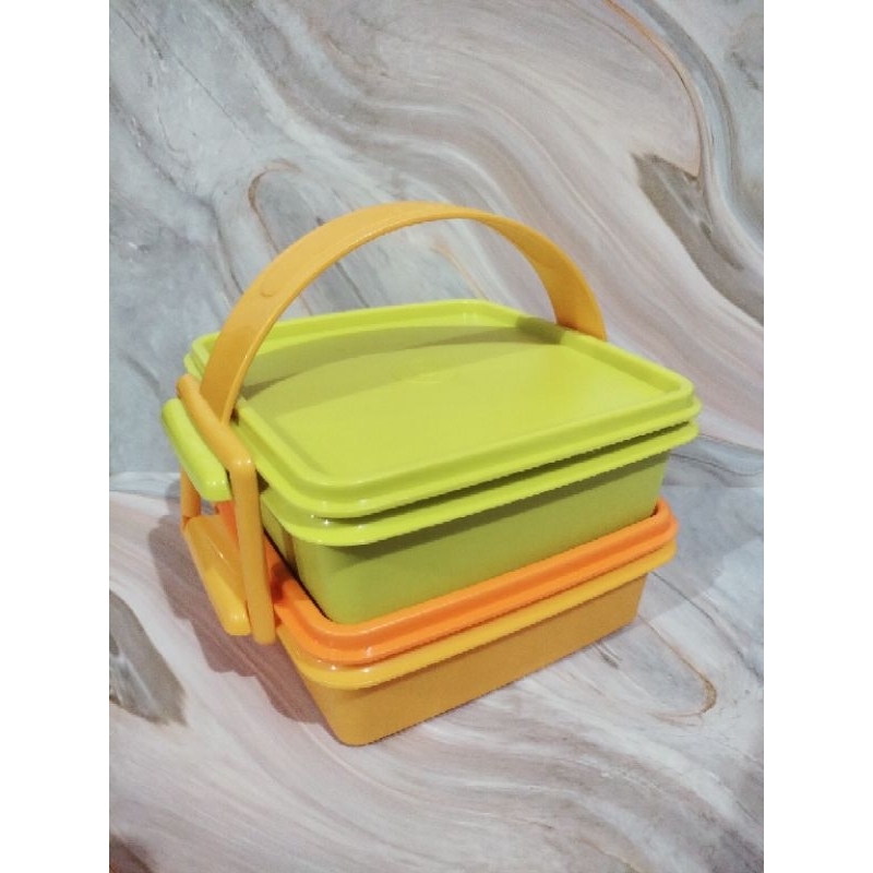 Rantang Tupperware/Picnic set trio/picnic set trio Tupperware/small carry/Tupperware ungu/Tupperware