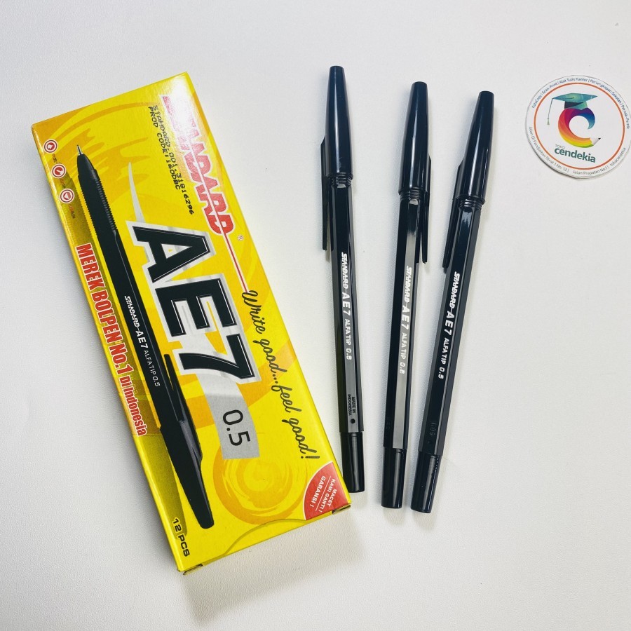 

Pulpen Standard AE-7 0.5mm Hitam Merah Biru - 1 pcs