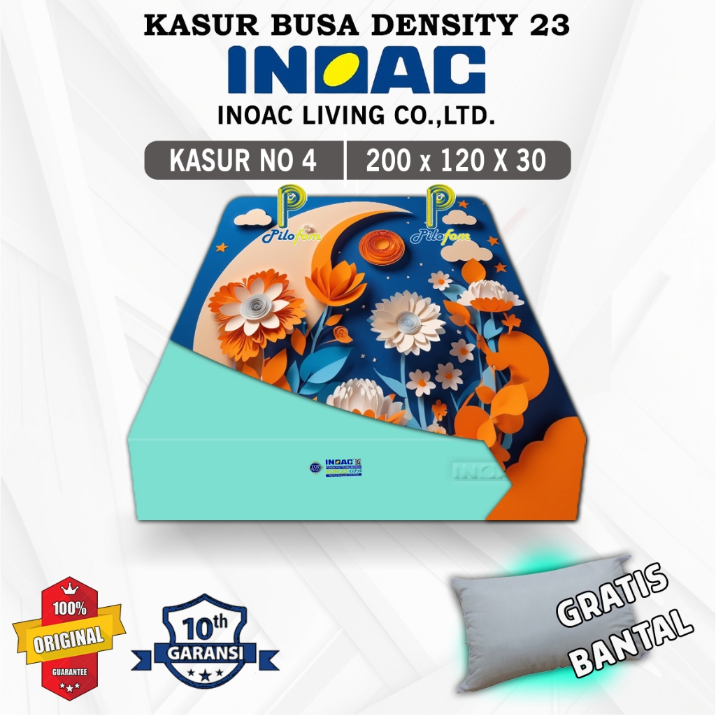 kasur busa Inoac Original 120x200 tebal 30cm nyaman untuk tidur 1 orang dewasa 1 anak