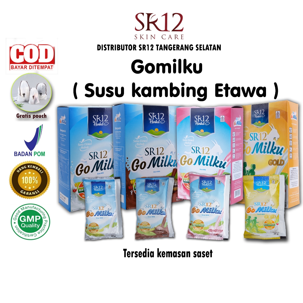 

Susu kambing etawa bubuk gomilku SR12 rasa manis original / cokelat dan tidak amis / goat milk