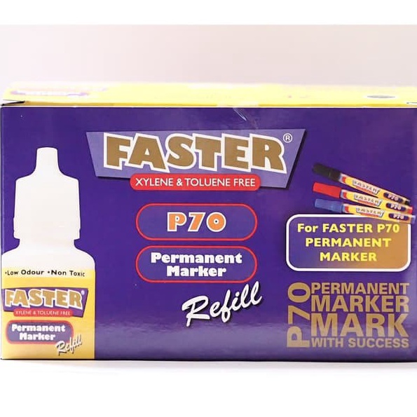 

KF7 Faster Refill Ink P7 utk Permanent marker isi 12 botolBlackBlueRed