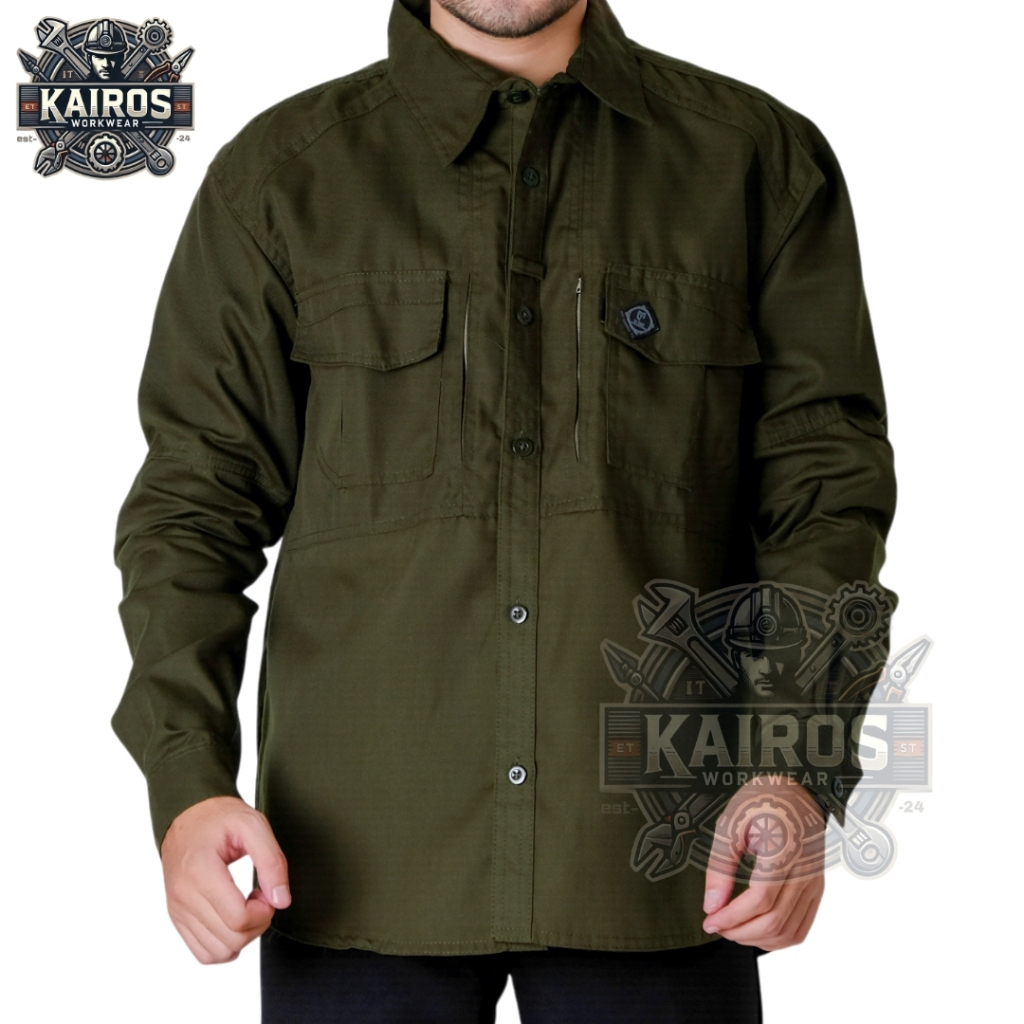 KEMEJA M TACTICAL HIJAU ARMY LENGAN PANJANG BAJU PDL LAPANGAN