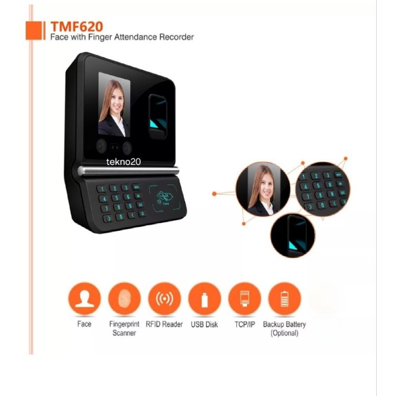 Fingerprint Wajah System Face Recognition, Fingerprint, RFID 125khz TM-620 | Biometic Finger print W