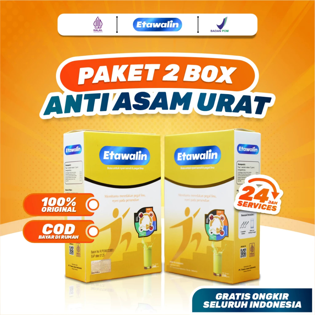 

(Etawalin 2 Box) - Susu etawa atasi asam urat dan masalah pada tulang sendi