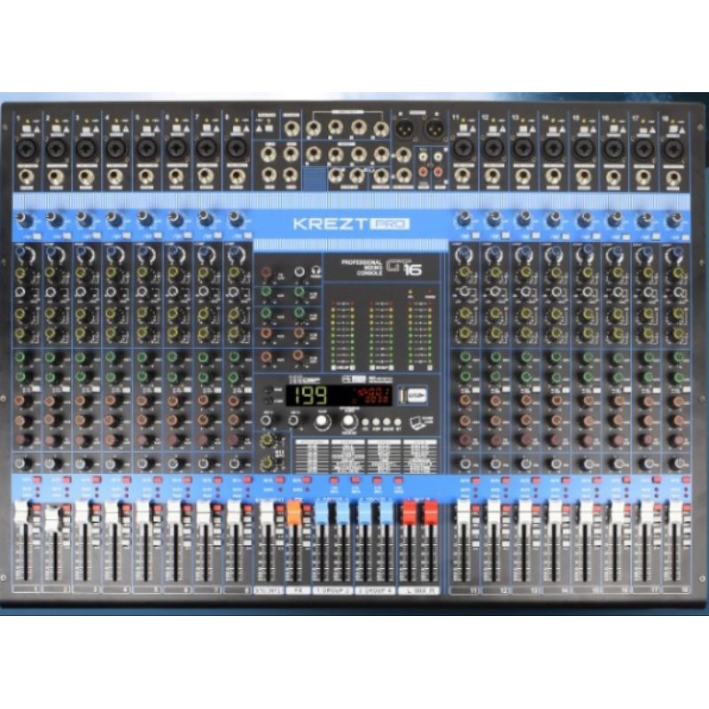 MIXER GT16 KREZT MIXER GT 16 KREZT DSP EFFECT Mixer 16 Channel 5 AUX Mixer 16CH
