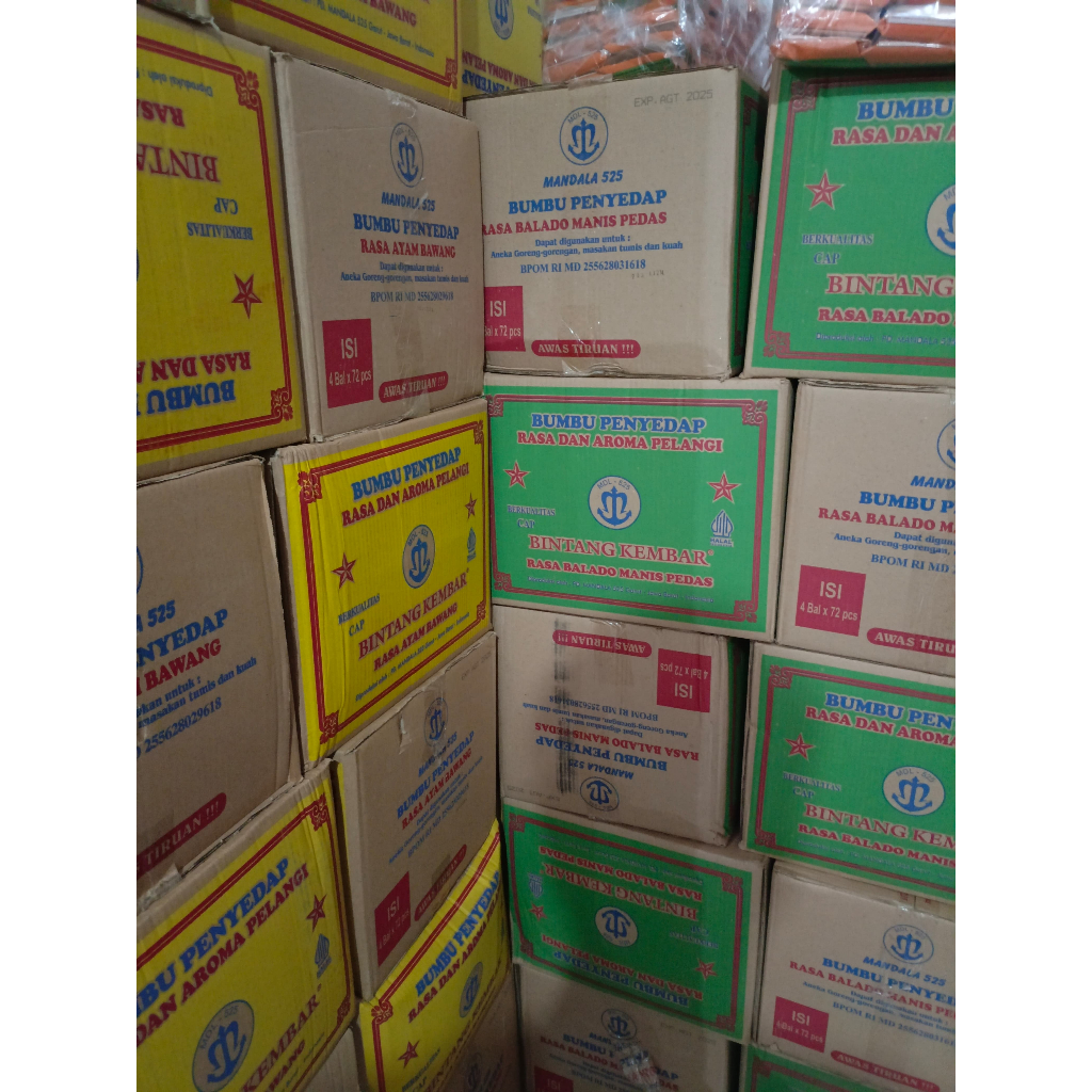 

BUMBU BINTANG KEMBAR MDL-525 PAK 50GRAM (24 X 12PCS) [1 DUS]