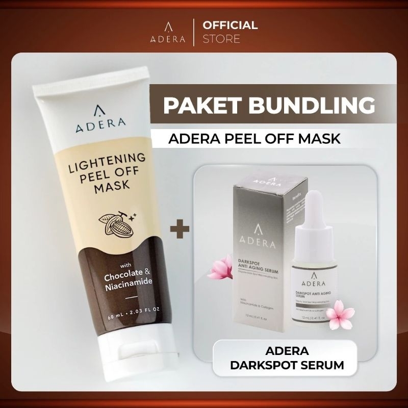 ADERA Promo Masker Wajah Peel Off Komedo Gratis Serum Darkspot Anti Aging Cerah Putih Sudah BPOM