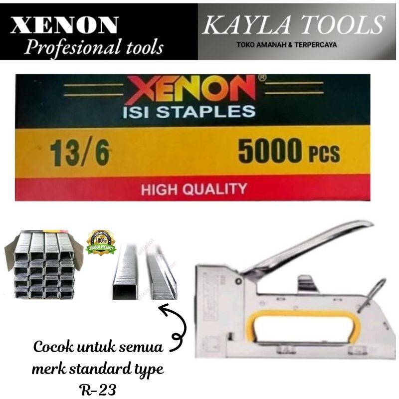 

XENON ISI STAPLES 13/6 ISI REFILL STAPLES TYPE R-23