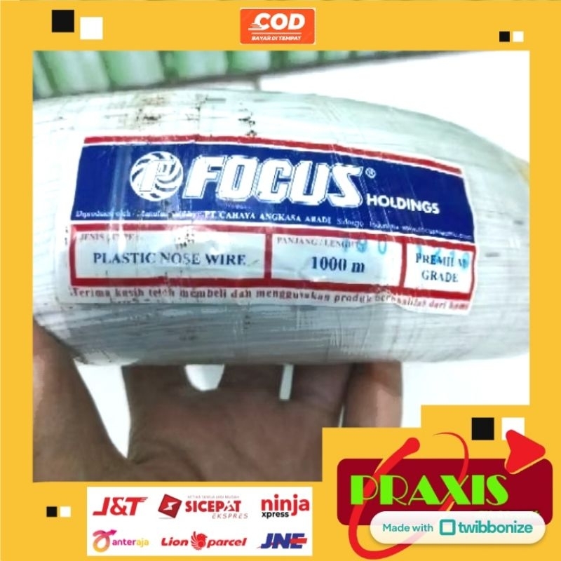 Kabel Kawat Tali Kawat Masker Nose Wire 1000 M