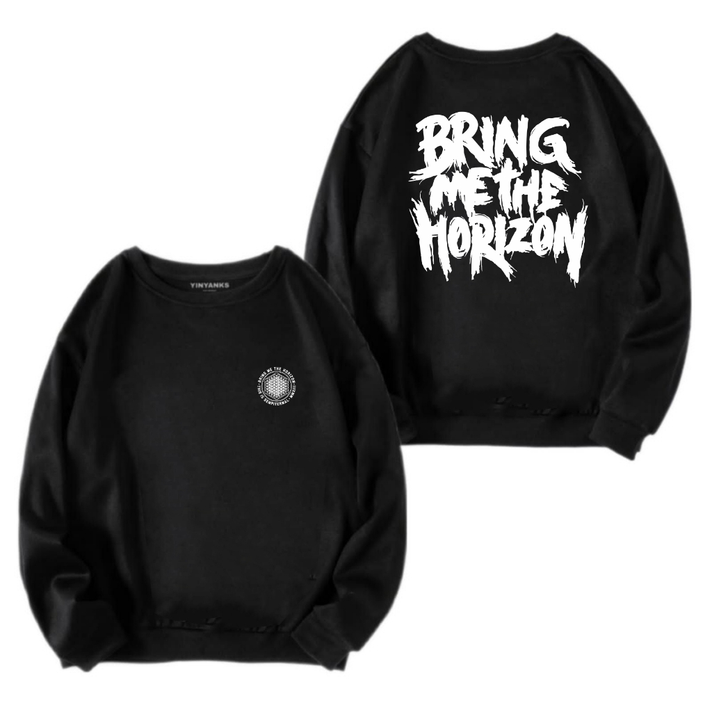 Yinyanks Crewneck Bmth tulisan sweatshirt musik Unisex