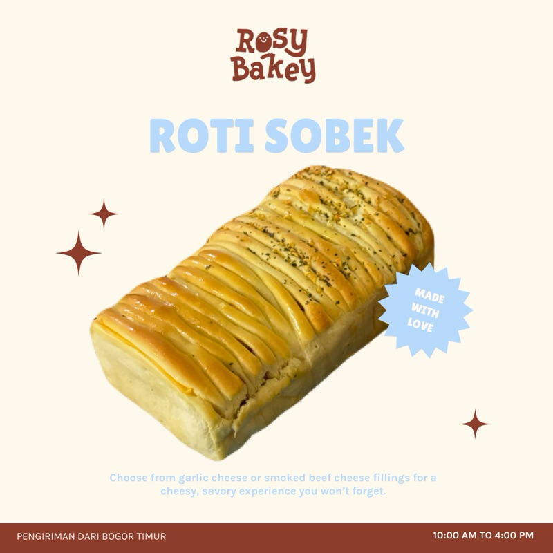 

Roti sobek cheese smoked beef - Roti sobek garlic cheese