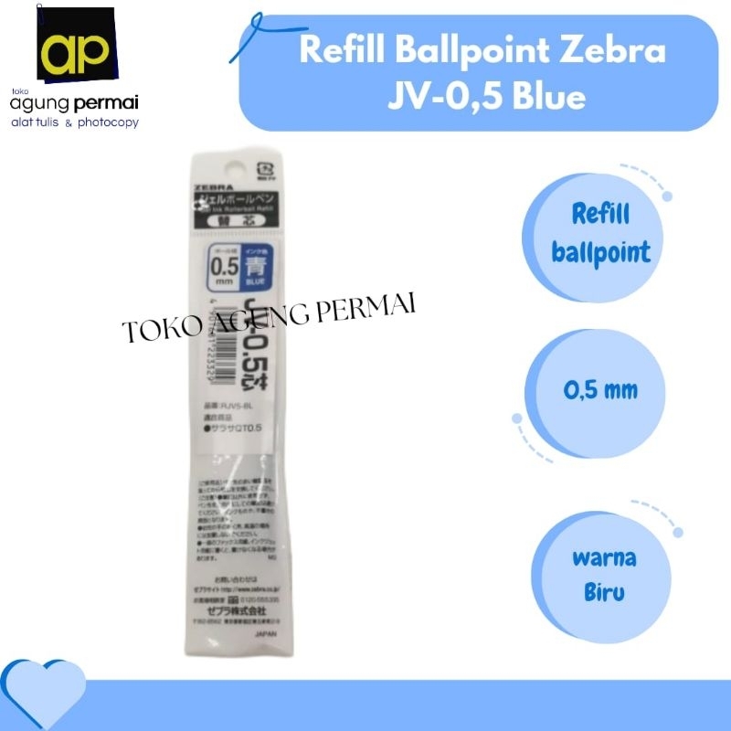 

Refill Balp. Zebra JV-0,4 blue