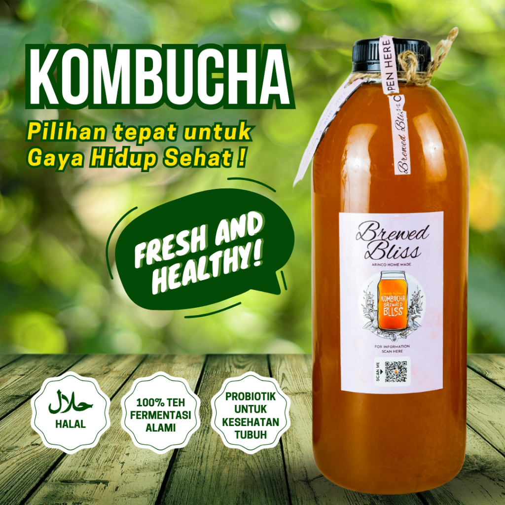 

Kombucha 1 Liter Kombucha Original 1000mL Teh Kombucha Tea Minuman Kombucha Scoby Kombucha Korea