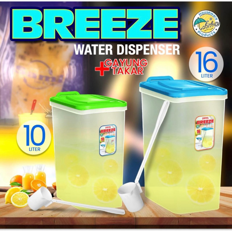 TEMPAT ES BUAH  SEGI + GAYUNG / TEMPAT ES BUAH / KONTAINER ES BUAH / WADAH ES BUAH BREEZE 10 L & 16 