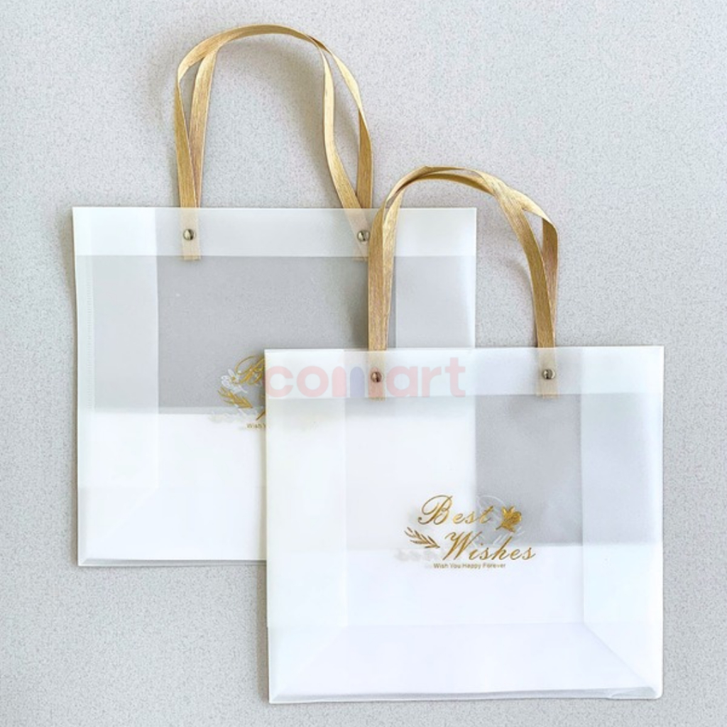 

Shopping Bag Best Wishes Gliter SH-002 - Tas Souvenir Transparan - Hand bag - Paperbag Plastik PP - Goodie Bag Waterproff - Paperbag - Bag Shop