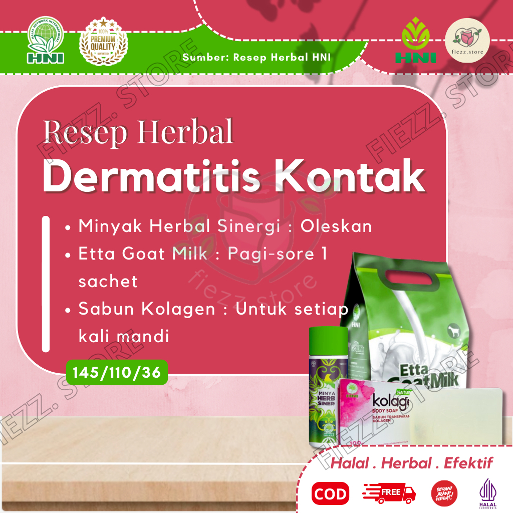 Resep Herbal HNI HPAI DERMATITIS KONTAK ➖ Obat Ampuh Menyembuhkan Penyakit Dermatitis Kontak