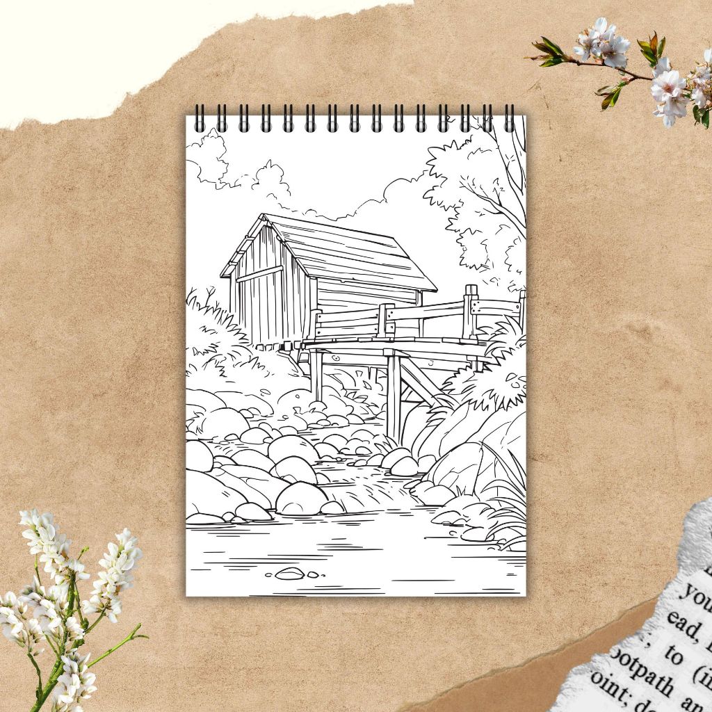 

RB Landscape Coloring Book for Adult and Teen