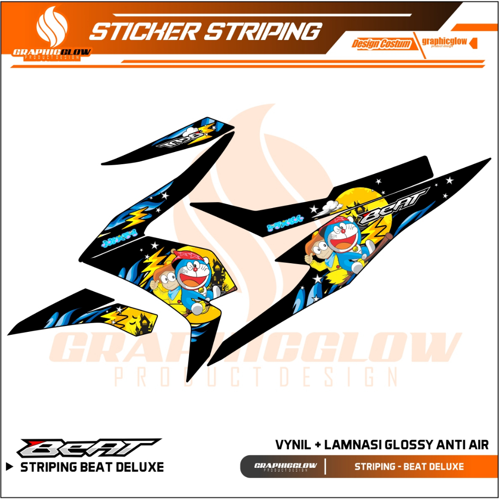 STIKER STRIPING BEAT DELUXE - STREET NEW 2021 2022 2023 2024 CBS ISS MOTOR HONDA VARIASI LIST SIMPLE