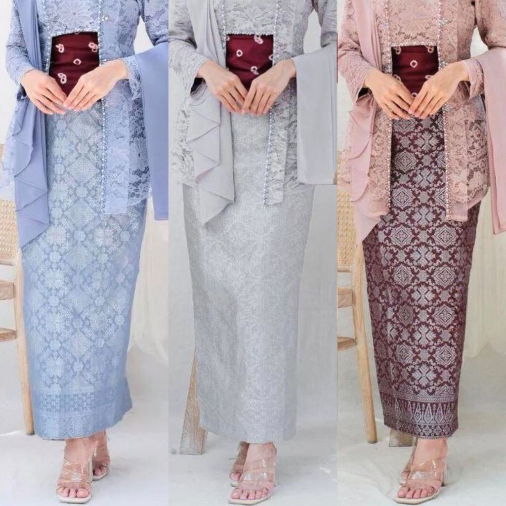 Rok Span Songket / Rok Songket Bordir Bawahan Kebaya