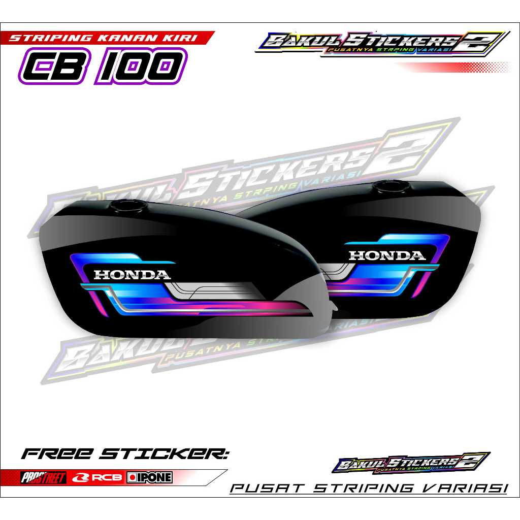 STRIPING VARIASI HONDA CB 100 / STICKER LIST HONDA CB 100