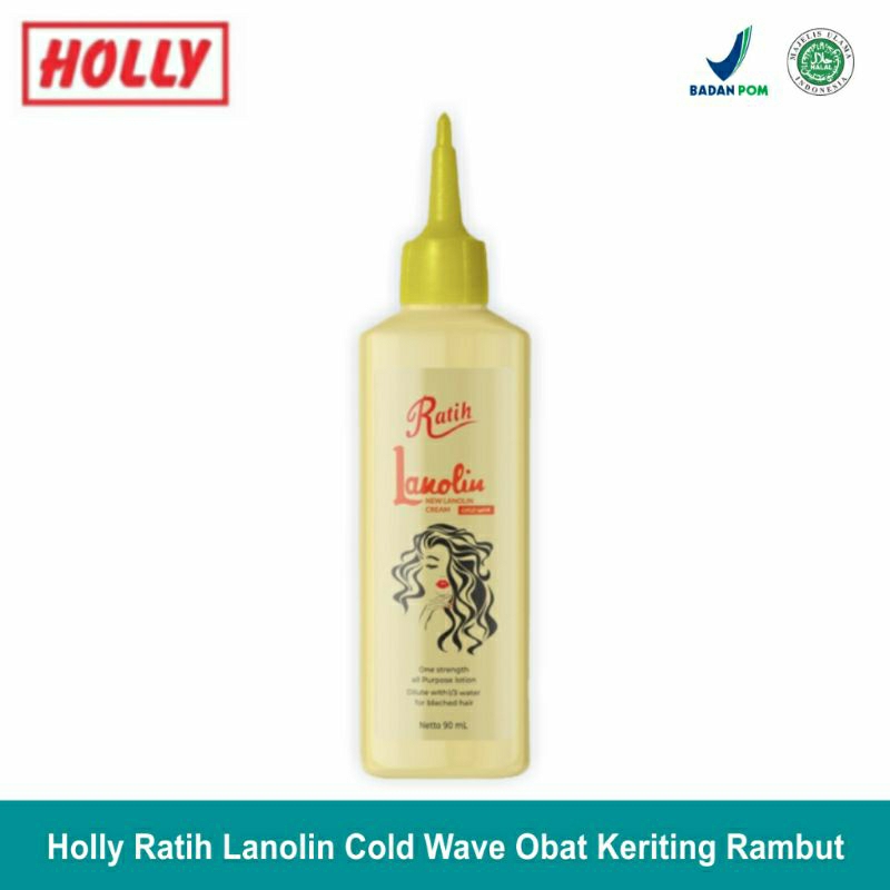 Holly Ratih Lanolin Cold Wave Obat Keriting Rambut | 90 ml | Kuning