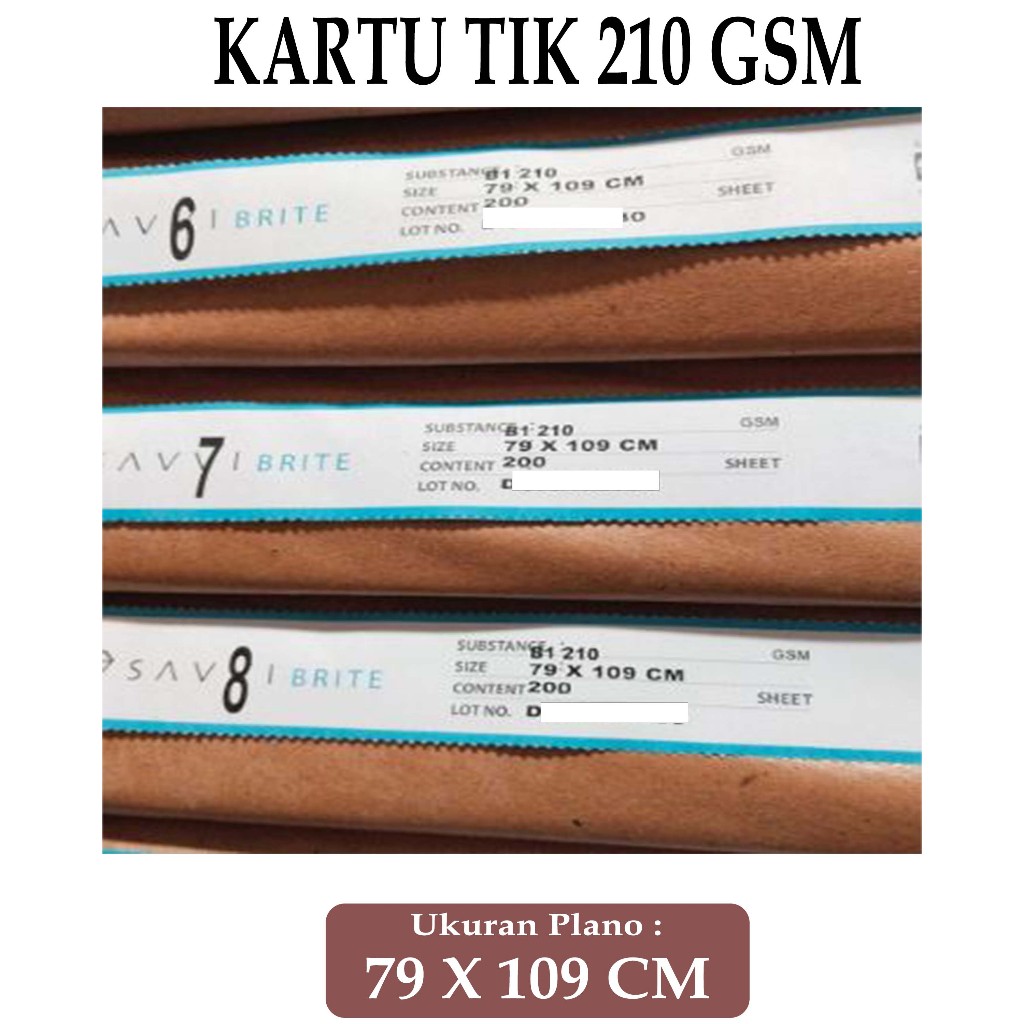 

ART CARTON ( KARTU TIIK ) 210 GSM UKURAN PLANO ( 79 X 109 CM ) , 1 LEMBAR