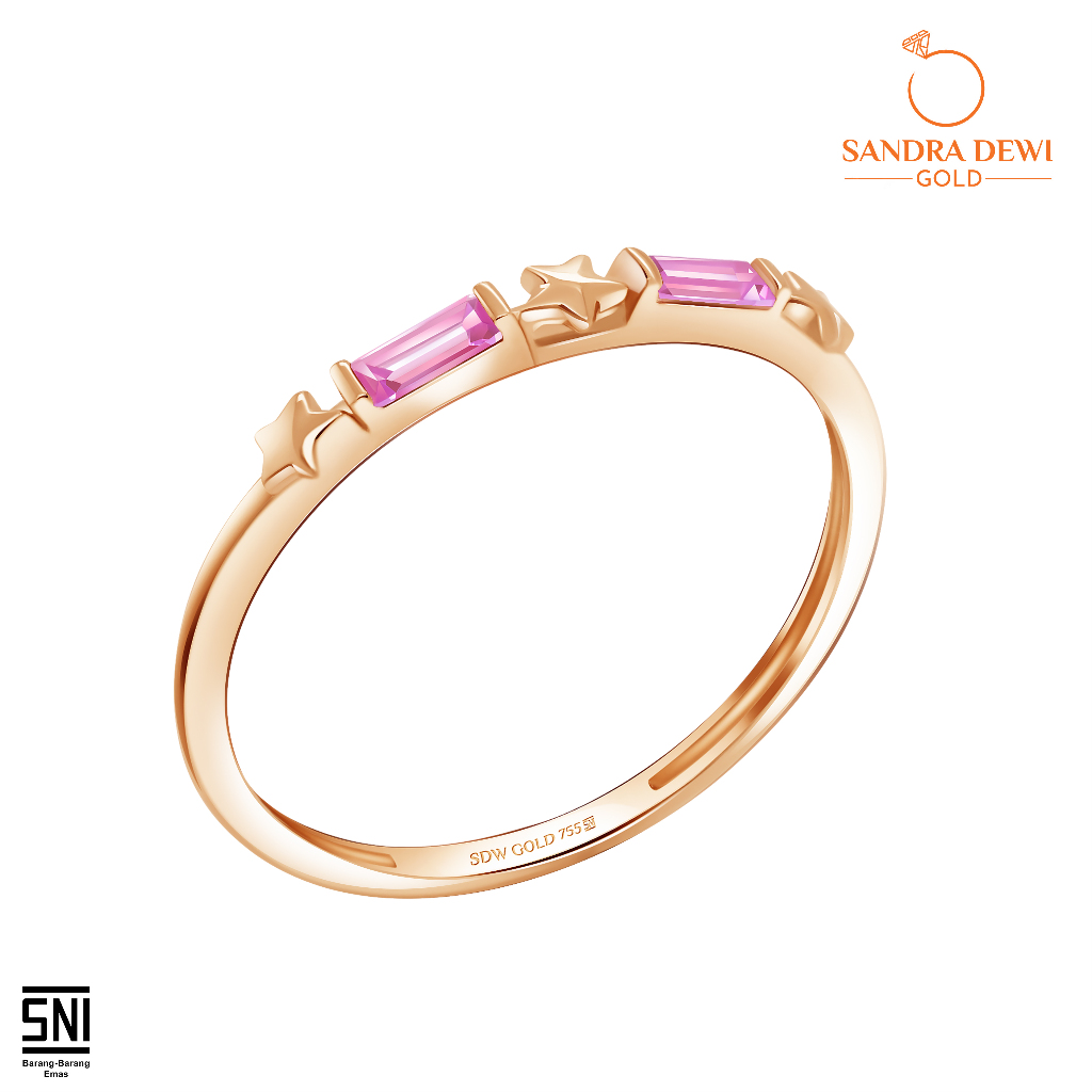 Cincin Sandra Dewi Gold Special Anniversary 4 Pink Core Collections RI230109